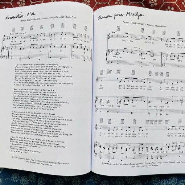 Beau livre piano chant grille guitare de Claude Nougaro, Carish – Image 3