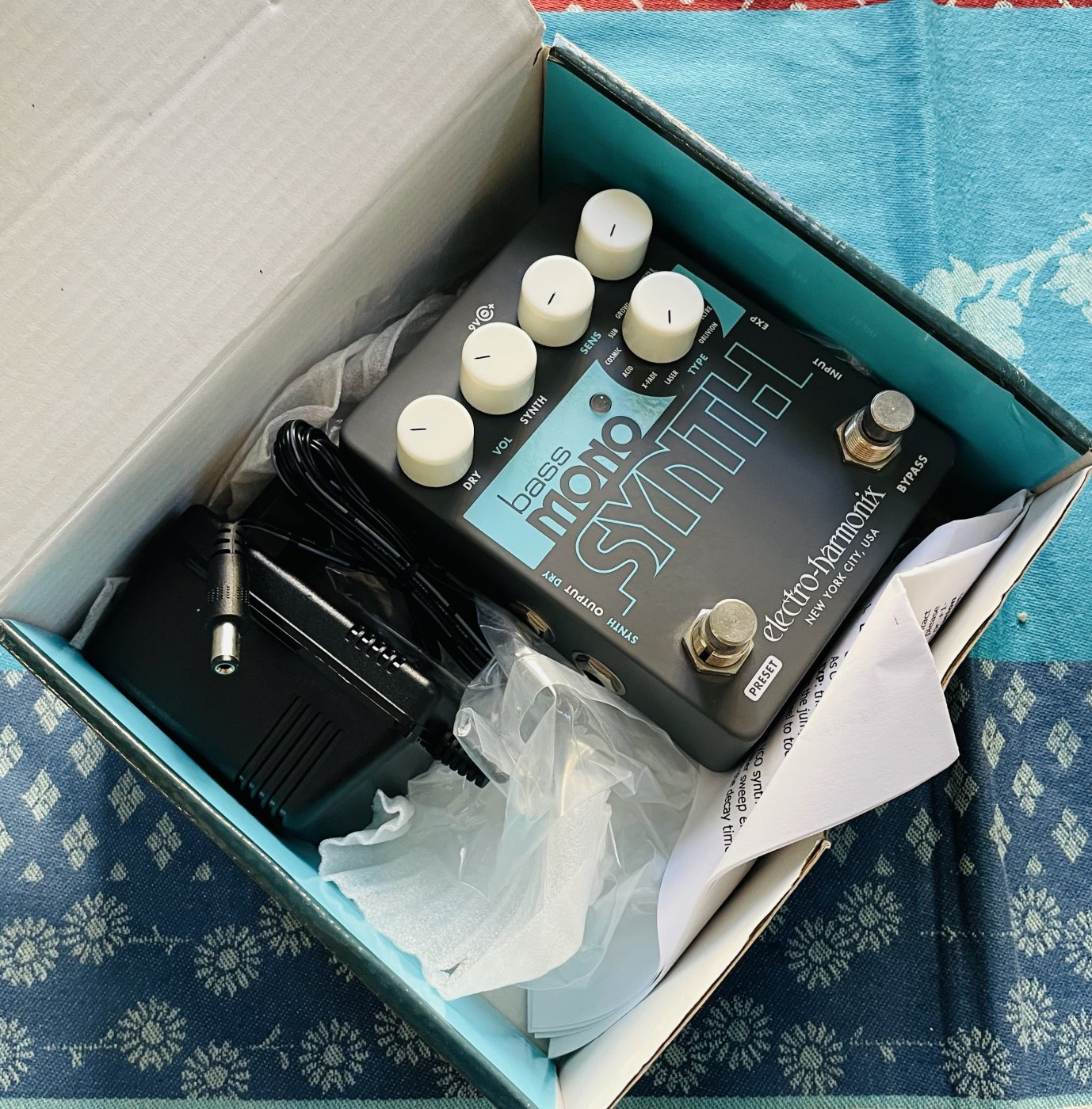 Pédale Electro-Harmonix Bass Mono Synth n°201810240425, alim et boite d’origine – Image 6