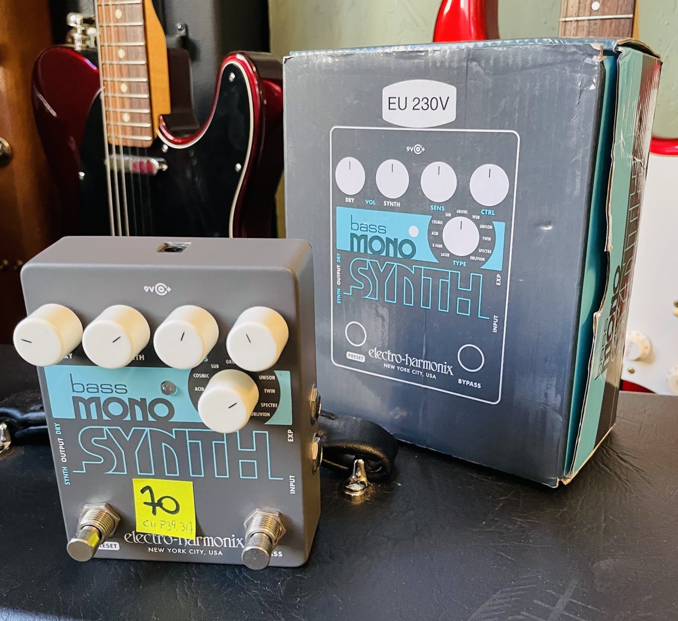 Pédale Electro-Harmonix Bass Mono Synth n°201810240425, alim et boite d’origine – Image 7