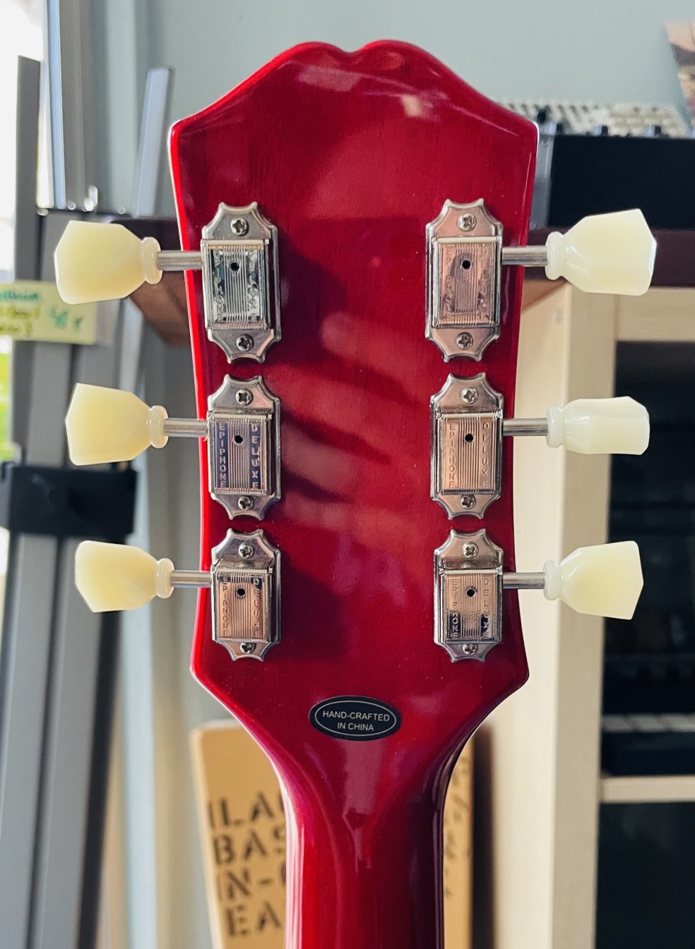 Guitare électrique Epiphone ES-335 IG Cherry n°23051511048, housse Tobago – Image 15
