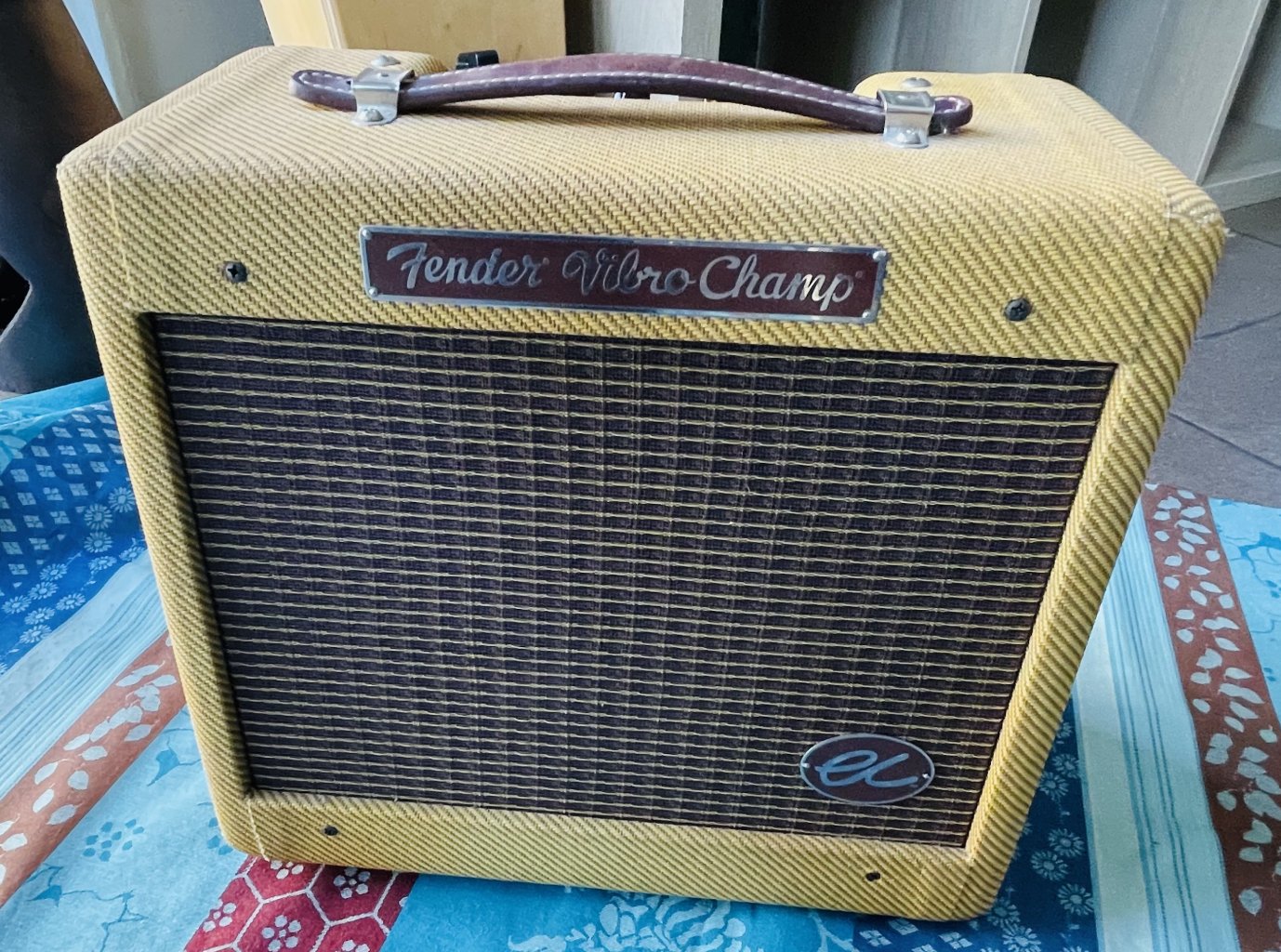 Ampli guitare lampes Fender Vibro Champ EC tweed, Eric Clapton Signature n°AB030403 (2012, USA, Corona), 5W