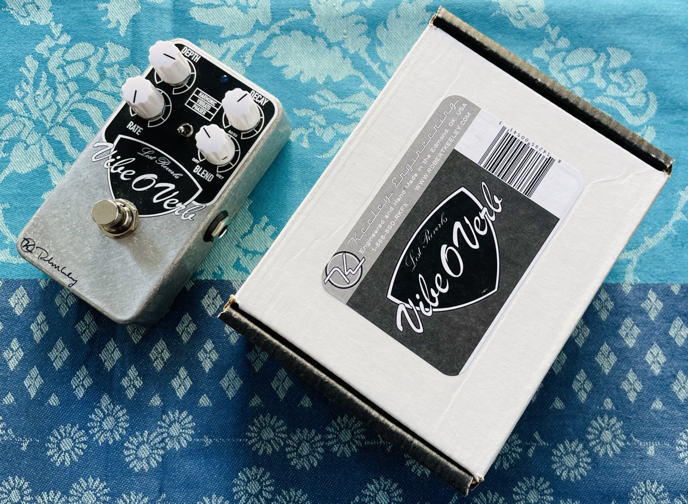 Pédale réverb vibrato phaser Keely Electronics Vibe O Verb n°01336 (USA), boite d’origine – Image 7