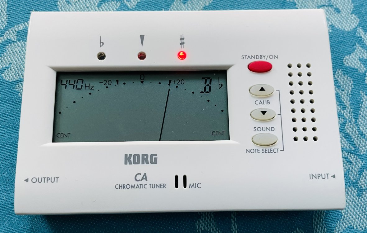 Accordeur chromatique de guitare basse vents Korg CA40, notice, piles neuves
