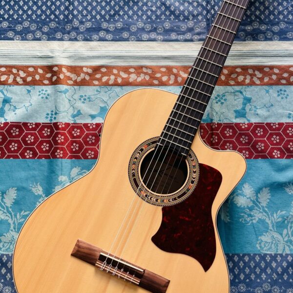 Guitare électro-classique Kremona Performer F65CW SB Natural n°25007.14.07, belle housse Boston, pickguard ajouté
