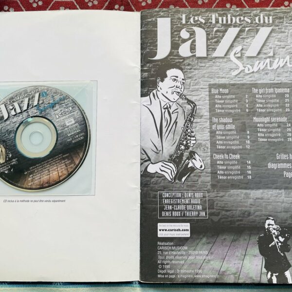 Livre partition pour saxophone alto Les Tubes Jazz, volume 01, CD, Carish – Image 3