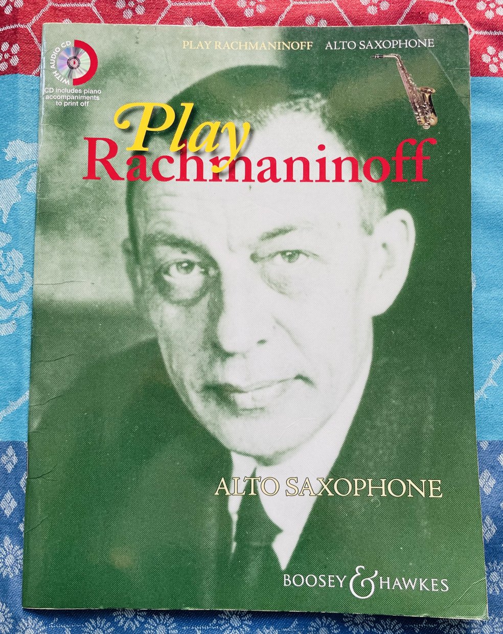 Livre partition pour saxophone alto Rachmaninoff, CD, Boosey & Hawkes