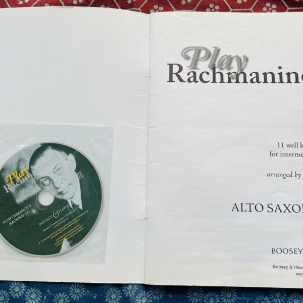 Livre partition pour saxophone alto Rachmaninoff, CD, Boosey & Hawkes – Image 3