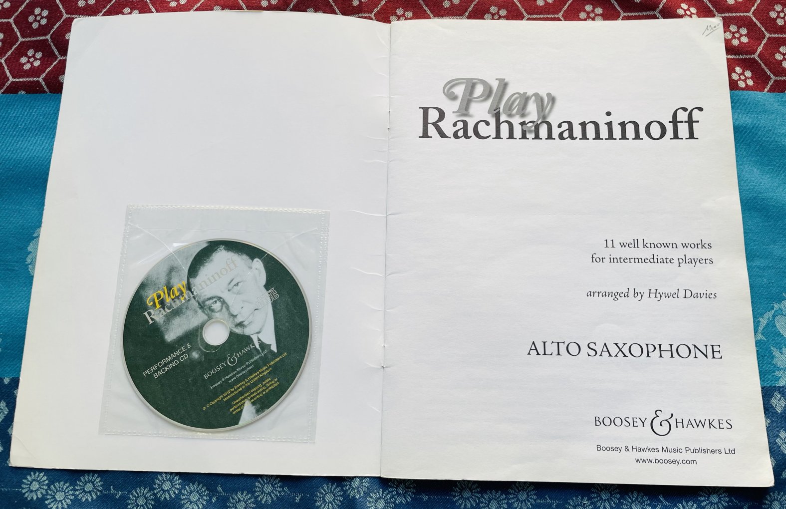 Livre partition pour saxophone alto Rachmaninoff, CD, Boosey & Hawkes – Image 3