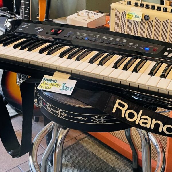 Clavier synthé portable Roland AX-Synth n°Z1D4407, sangle Roland, alim – Image 8