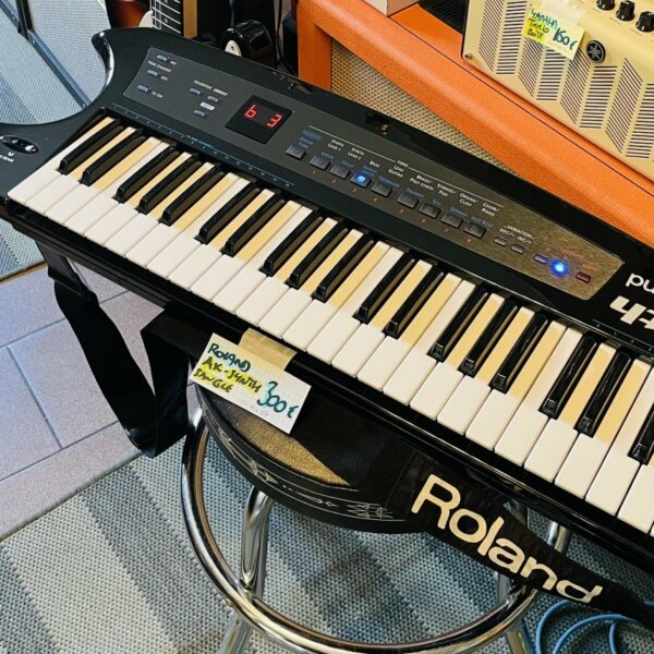 Clavier synthé portable Roland AX-Synth n°Z1D4407, sangle Roland, alim – Image 9