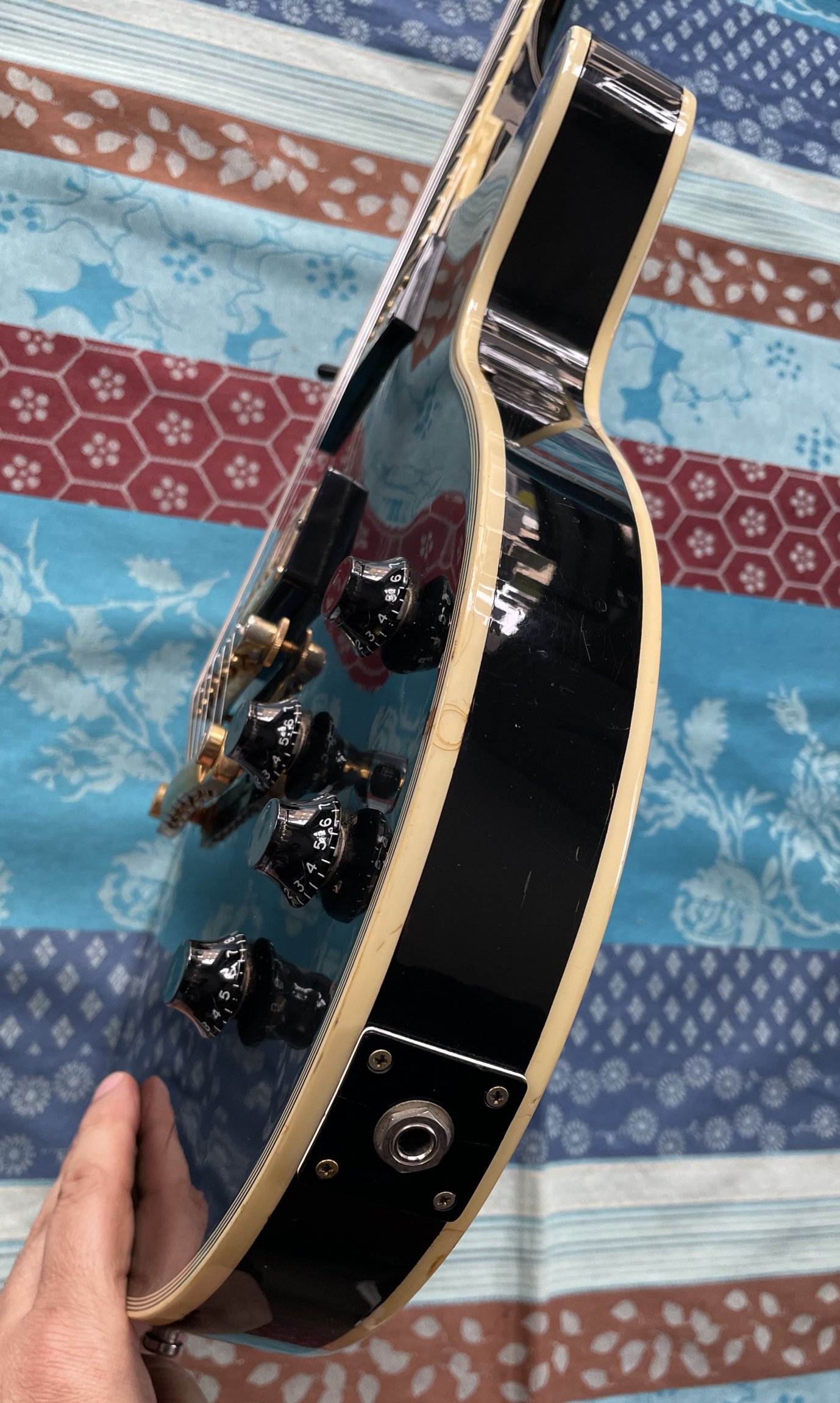 Guitare électrique Burny Les Paul Custom Japan (années 1980, Japan), étui Gator, révision luthier THEBE (facture 10.10.26) – Image 5