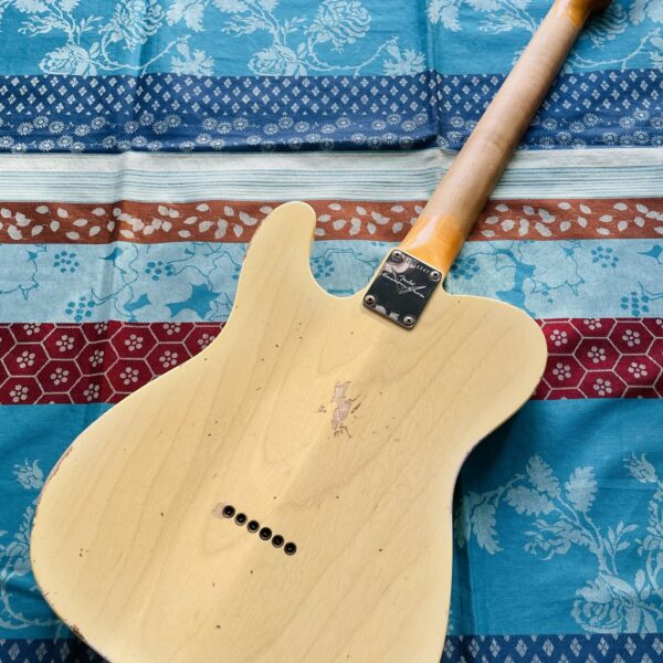 Guitare électrique Fender 60 Telecaster Relic natural blonde Custom Shop n°CZ554747 (2021, USA), certificats et étui Fender Custom Shop, capot et sangle d’origine – Image 7