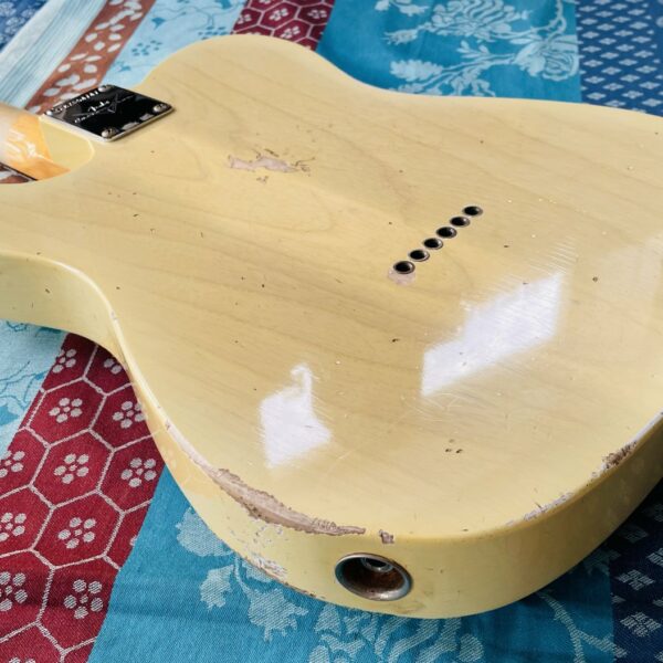 Guitare électrique Fender 60 Telecaster Relic natural blonde Custom Shop n°CZ554747 (2021, USA), certificats et étui Fender Custom Shop, capot et sangle d’origine – Image 8