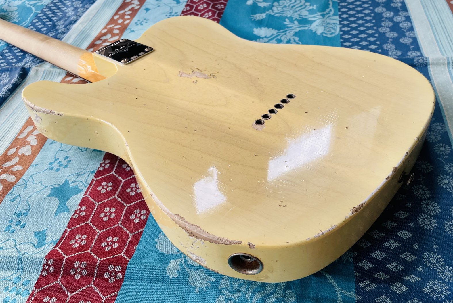 Guitare électrique Fender 60 Telecaster Relic natural blonde Custom Shop n°CZ554747 (2021, USA), certificats et étui Fender Custom Shop, capot et sangle d’origine – Image 8
