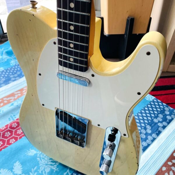 Guitare électrique Fender 60 Telecaster Relic natural blonde Custom Shop n°CZ554747 (2021, USA), certificats et étui Fender Custom Shop, capot et sangle d’origine – Image 11
