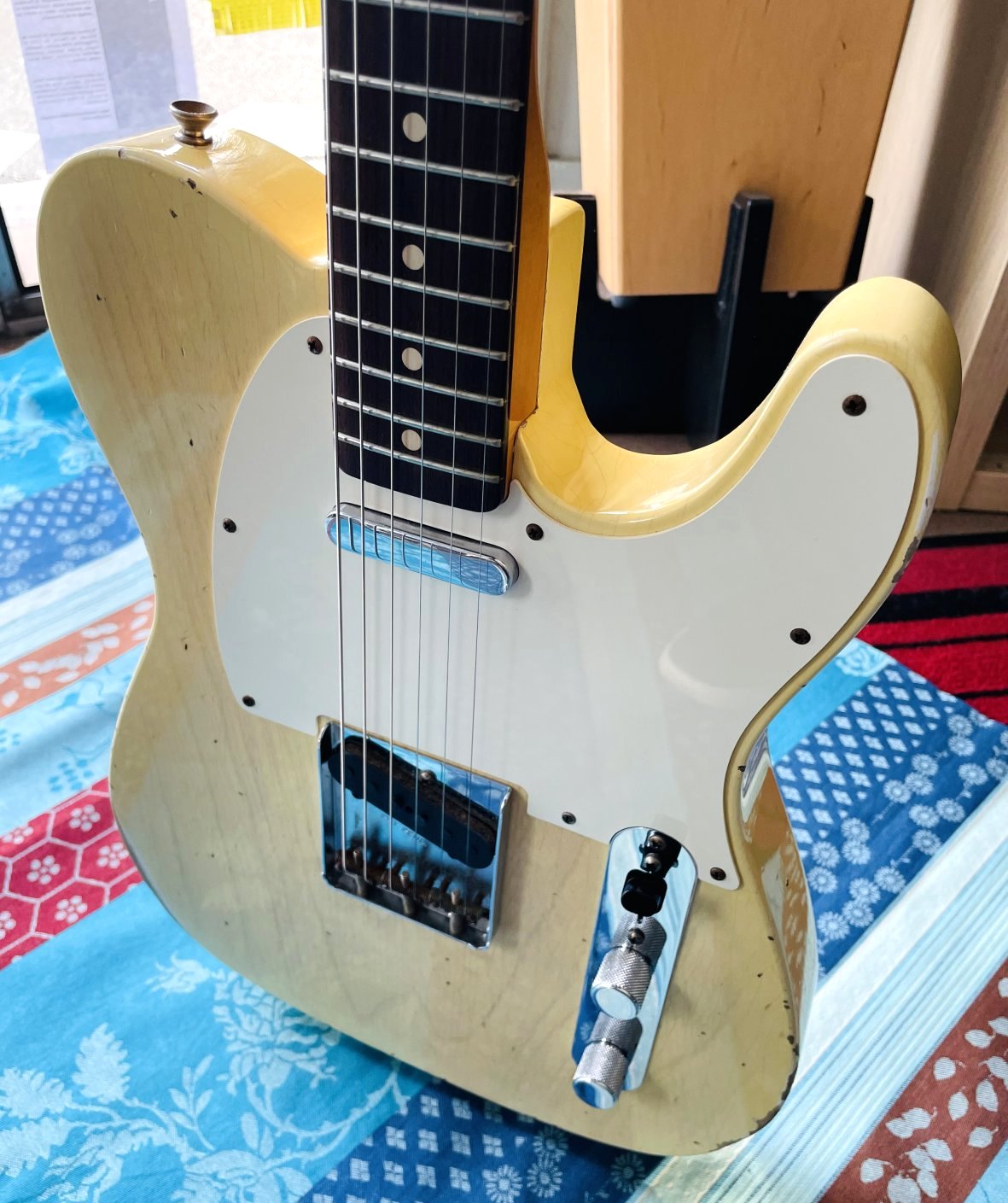 Guitare électrique Fender 60 Telecaster Relic natural blonde Custom Shop n°CZ554747 (2021, USA), certificats et étui Fender Custom Shop, capot et sangle d’origine – Image 11
