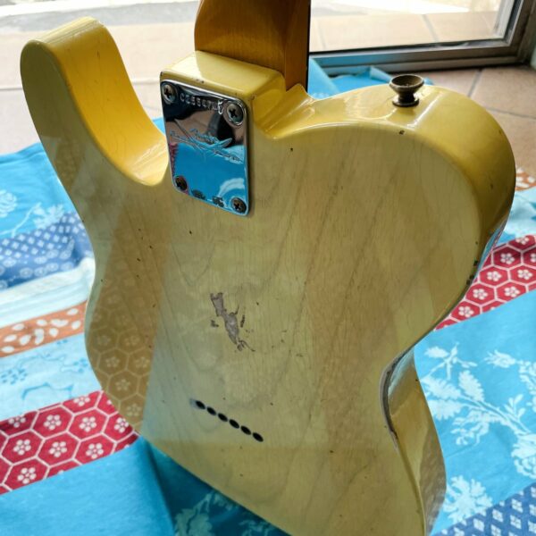 Guitare électrique Fender 60 Telecaster Relic natural blonde Custom Shop n°CZ554747 (2021, USA), certificats et étui Fender Custom Shop, capot et sangle d’origine – Image 13