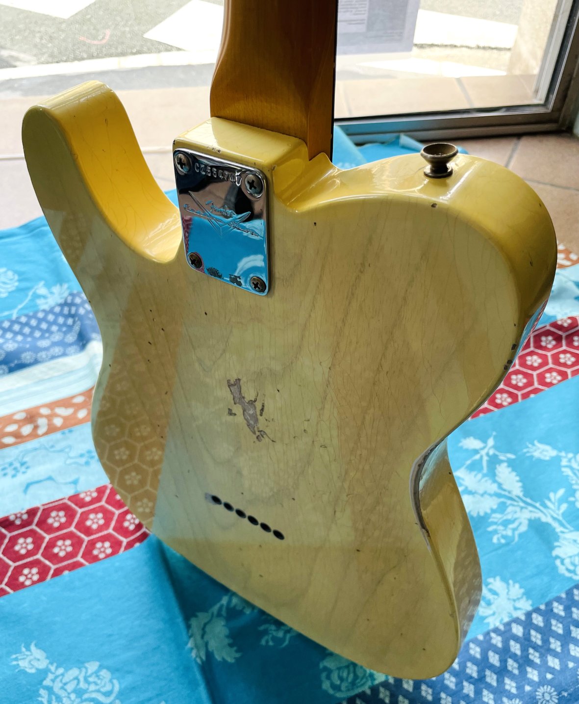 Guitare électrique Fender 60 Telecaster Relic natural blonde Custom Shop n°CZ554747 (2021, USA), certificats et étui Fender Custom Shop, capot et sangle d’origine – Image 13