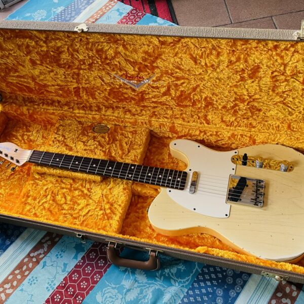 Guitare électrique Fender 60 Telecaster Relic natural blonde Custom Shop n°CZ554747 (2021, USA), certificats et étui Fender Custom Shop, capot et sangle d’origine – Image 14