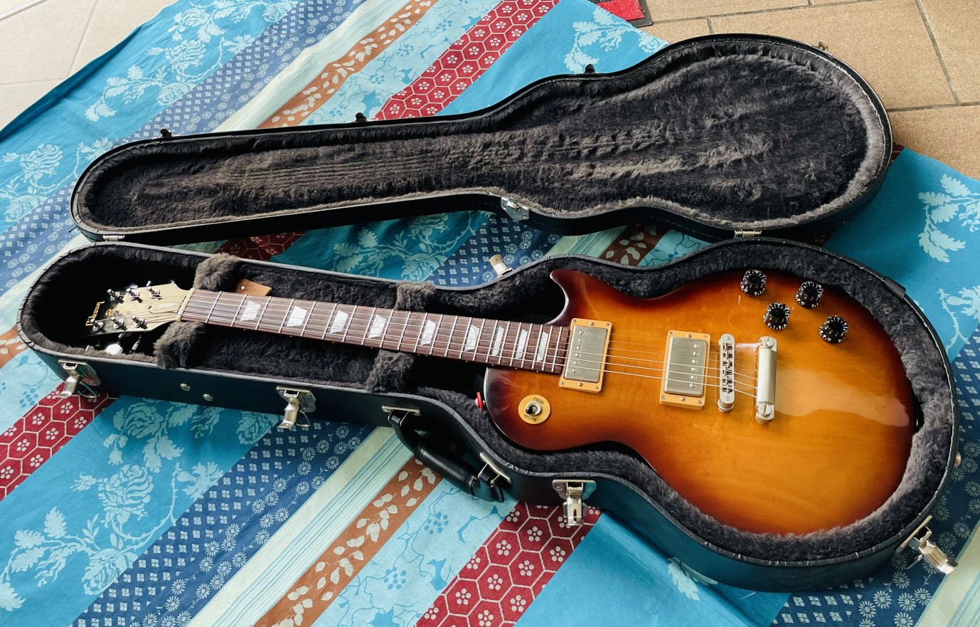 Guitare électrique Gibson Les Paul 100 ans Desert Burst n°150041183 (2015, USA), modèle LPST15DBQN, étui Gibson – Image 8