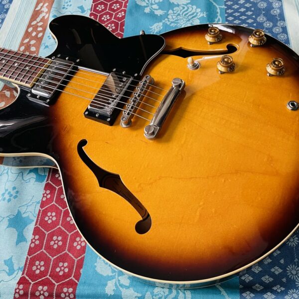 Guitare électrique Orville by Gibson ES-335 vintage sunburst n°J703026 (1996 Japan), étui, certificat Japan , révision luthier THEBE (facture 23.10.26) – Image 2