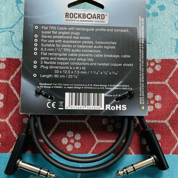 Alternative view of Câble Rockboard flat trs rbo cab f 60 (câble patch stereo tout neuf), emballage neuf