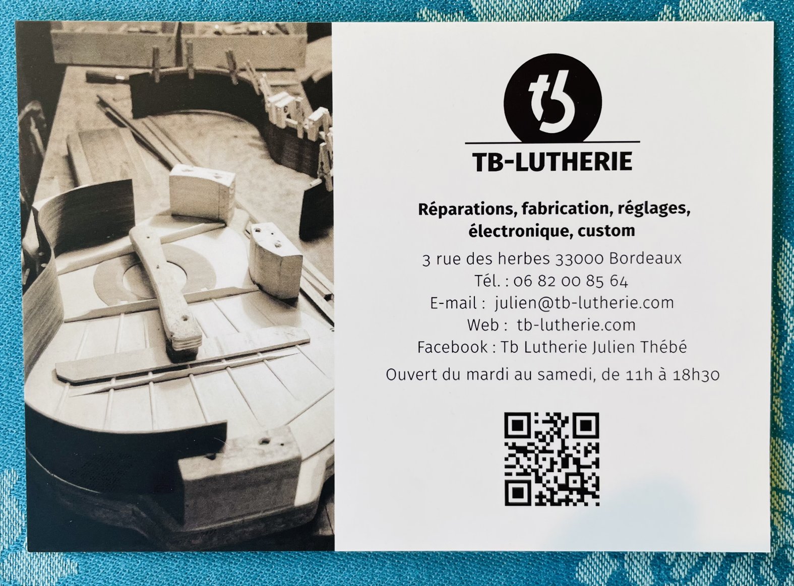 Luthier guitare basse TB-LUTHERIE